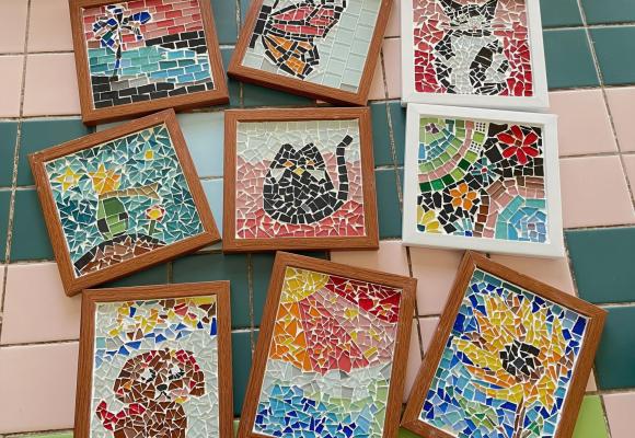 ỨNG DỤNG GẠCH MOSAIC TRONG CÁC WORKSHOP NGHỆ THUẬT HIỆN ĐẠI