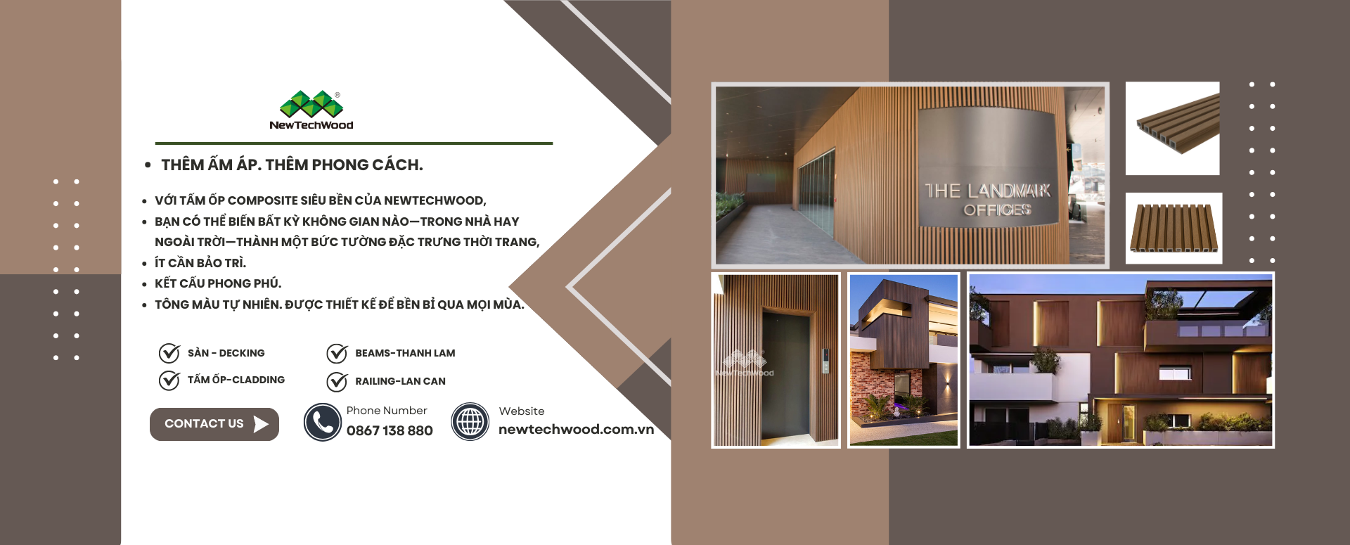 Tấm ốp tường ngoài trời-NewTechWood